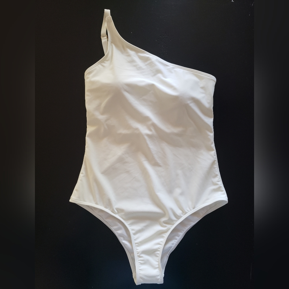 Peony Ivory One Shoulder Swimsuit size 10 US 14 AUS New with Tags